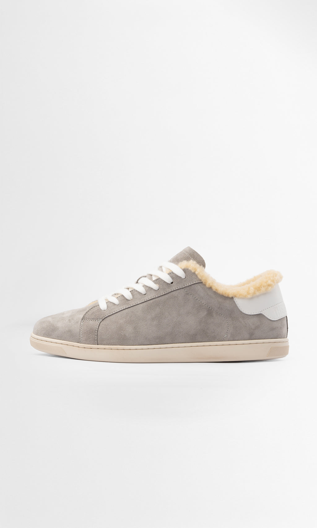 Geneva Wool Grey Suede Unsigned outside